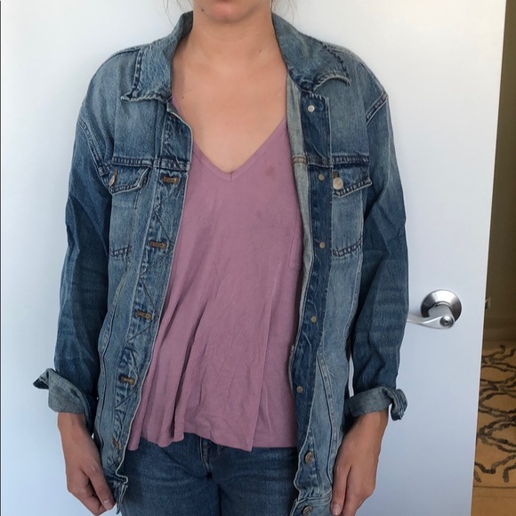 madewell oversized denim jacket